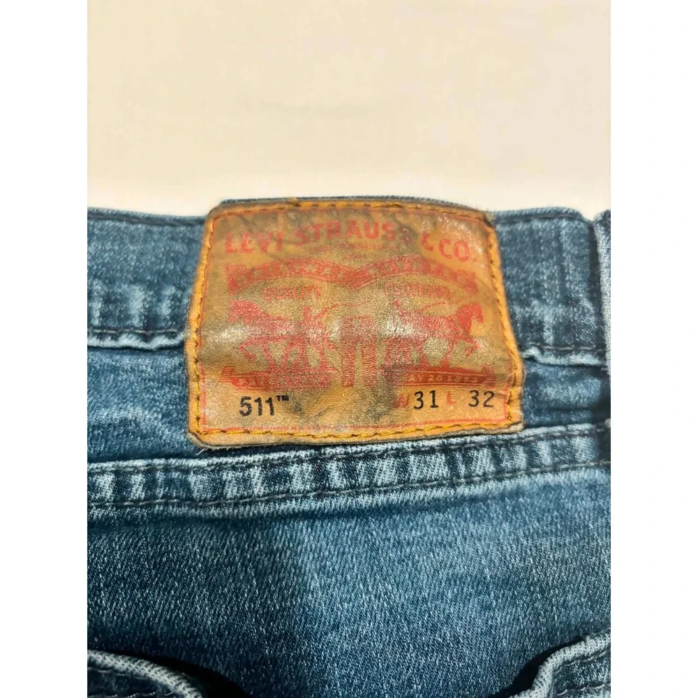 Levis 511 Slim Fit Jeans Mens 31x32 Blue Medium Wash Denim Pants‎